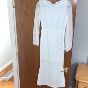 White pearl dress